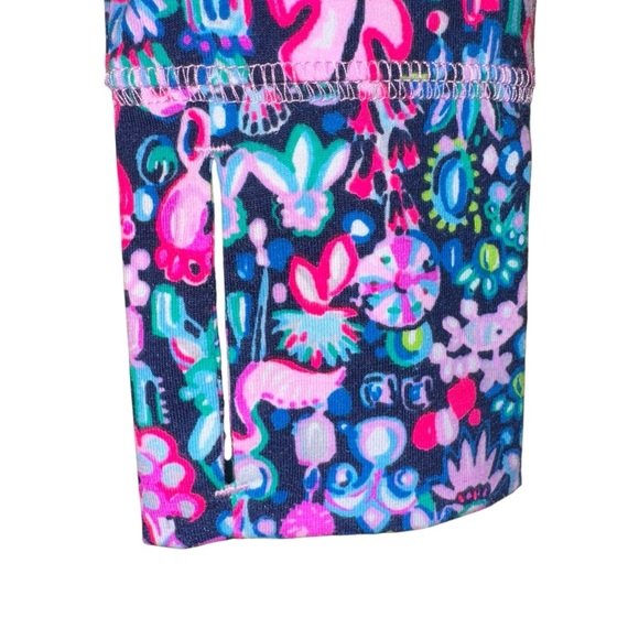 LILLY PULITZER NWOT Luxletic Oden Top Shirt In Low Tide Navy Pink Size Small NEW - Picture 7 of 15
